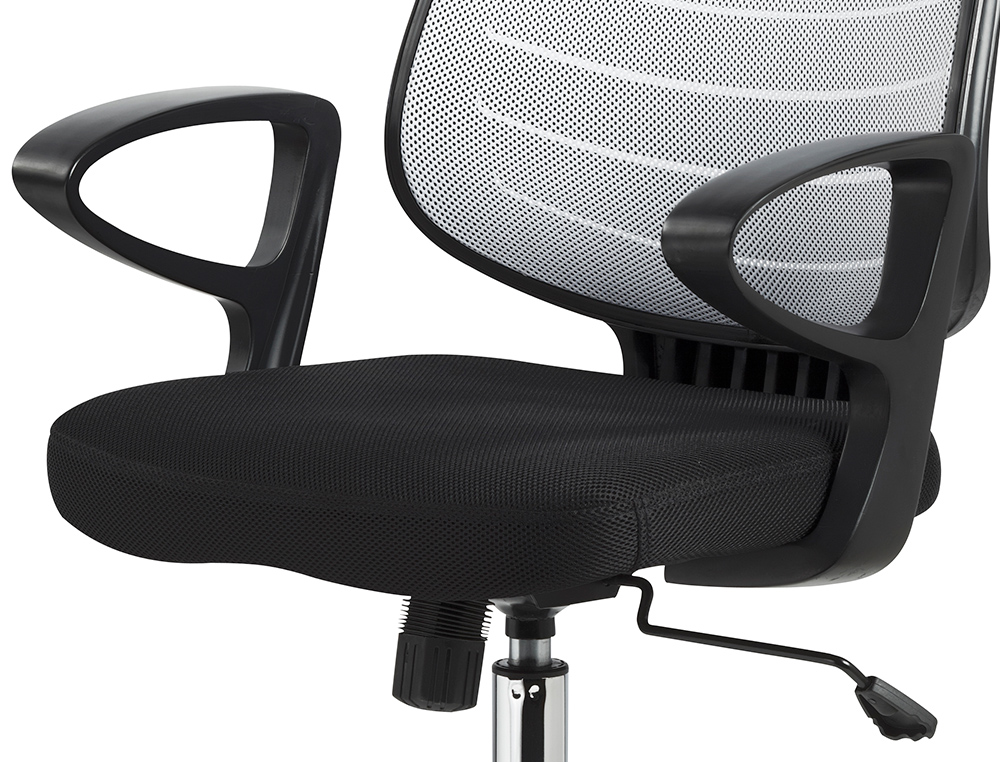 CHAISE BUREAU Q-CONNECT ROTATIVE BASE METAL MAILLE MAXIMUM SUPPORTE 130KG 920+80X580X600MM COLORIS GRIS