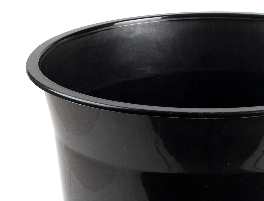 CORBEILLE PAPIER Q-CONNECT PLASTIQUE RESISTANT 13L 275X285MM COLORIS NOIR OPAQUE