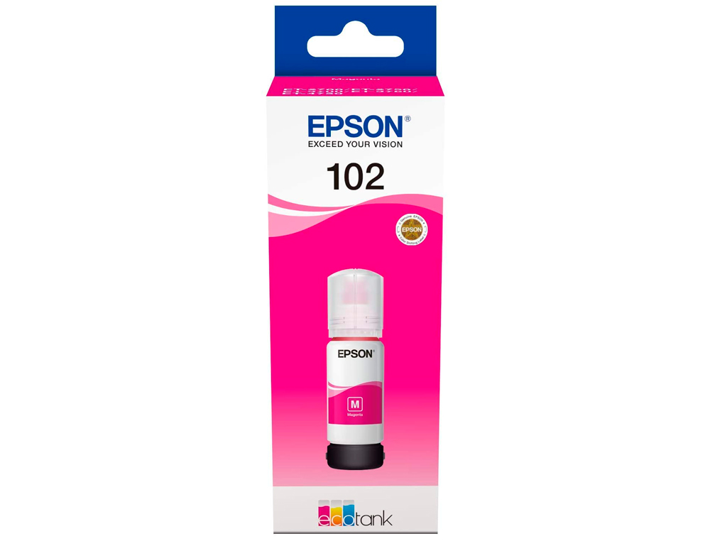 CARTOUCHE EPSON JET ENCRE ECOTANK 102 ET-2700 / 2750 / 3700 / 3750 / 4750 BOTE DE 70 ML MAGENTA 6000 PAGES