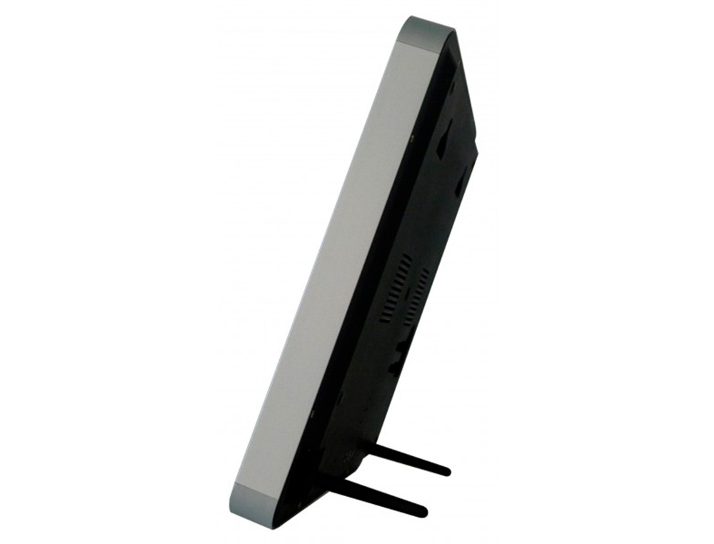 HORLOGE MURALE LED ALBA HORLEDSQ PLASTIQUE ABS CARRE  28X28CM SILENCIEUSE GRANDE    LISIBILITE COLORIS NOIR/GRIS