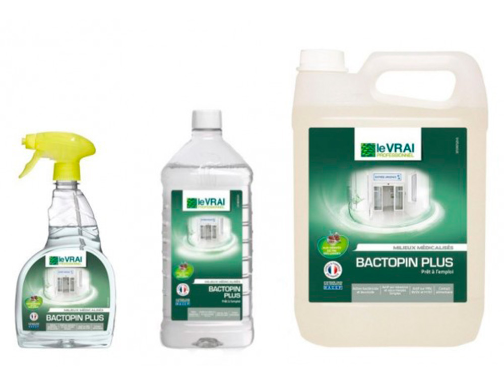 DETERGENT DESINFECTANT LE VRAI PROFESSIONNEL SOLS SURFACES COLLECTIVITES MILIEUX MEDICALISES SPORTIFS
