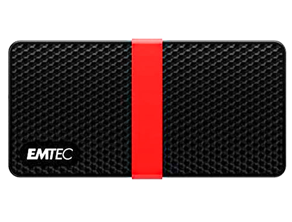 DISQUE DUR SSD PORTABLE EMTEC X200 POWER PLUS USB-C 3.1 GEN1 TRANSFERT HAUTE VITESSE GRANDE CAPACITE DE STOCKAGE 256GB