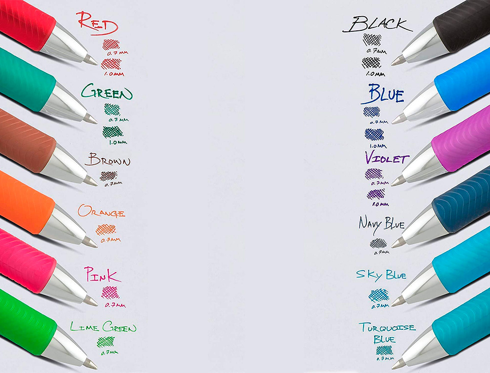 RECHARGE ROLLER PENTEL ENCRE GEL BL77 BL107 ENCRE FLUIDE DOUCE LUMINEUSE POINTE MOYENNE SECHAGE RAPIDE BLEU CIEL