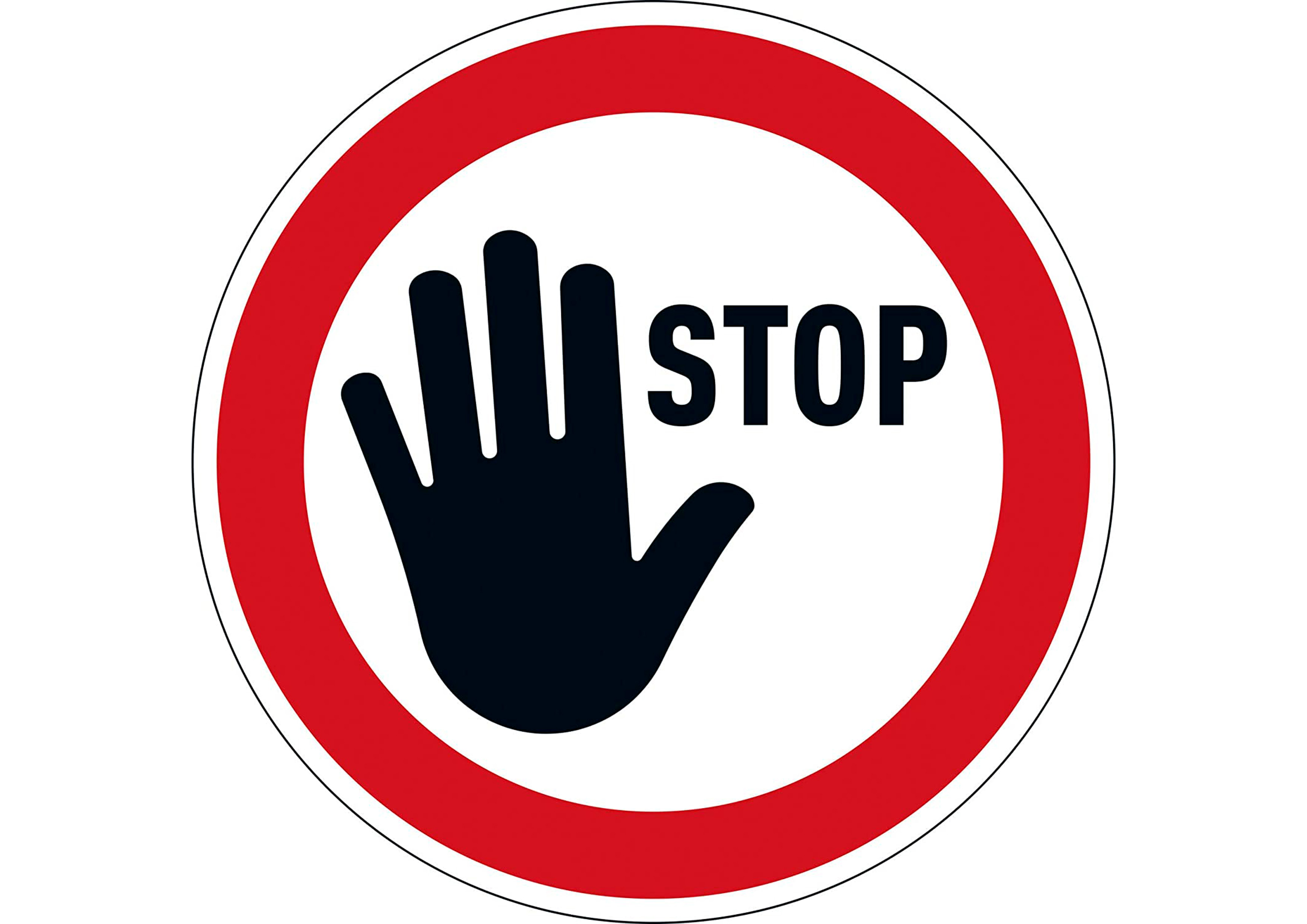 PICTOGRAMME AU SOL STOP DURABLE ADHESIF NON PERMANENT DIAMETRE 430MM