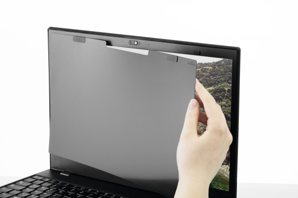 FILTRE CONFIDENTIALITE MAGNETIQUE DURABLE 12,5'' VISION CLAIRE FACE A L ECRAN OBSCURE SUR LES COTES
