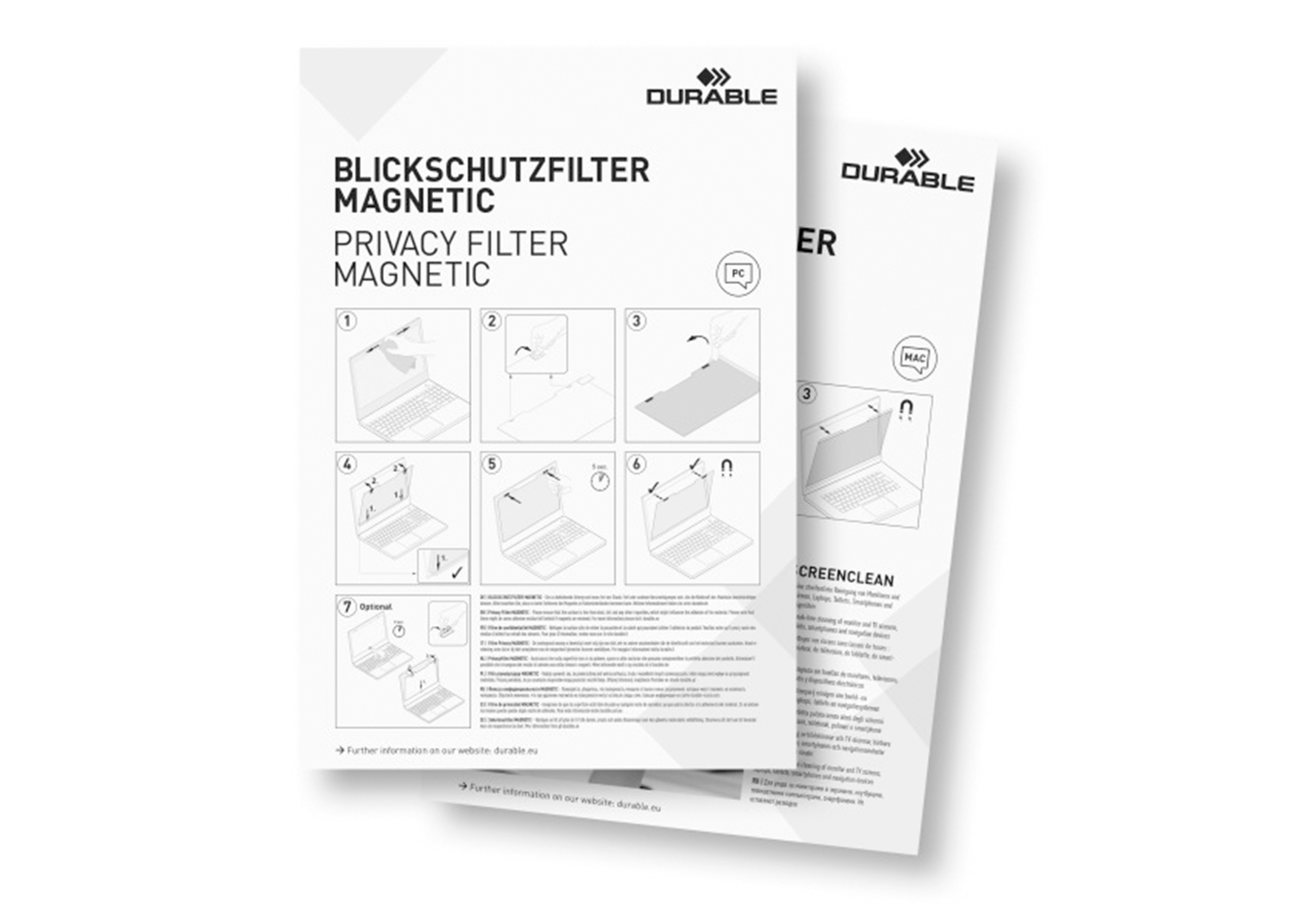 FILTRE CONFIDENTIALITE MAGNETIQUE DURABLE 13,3'' VISION CLAIRE FACE A L ECRAN OBSCURE SUR LES COTES