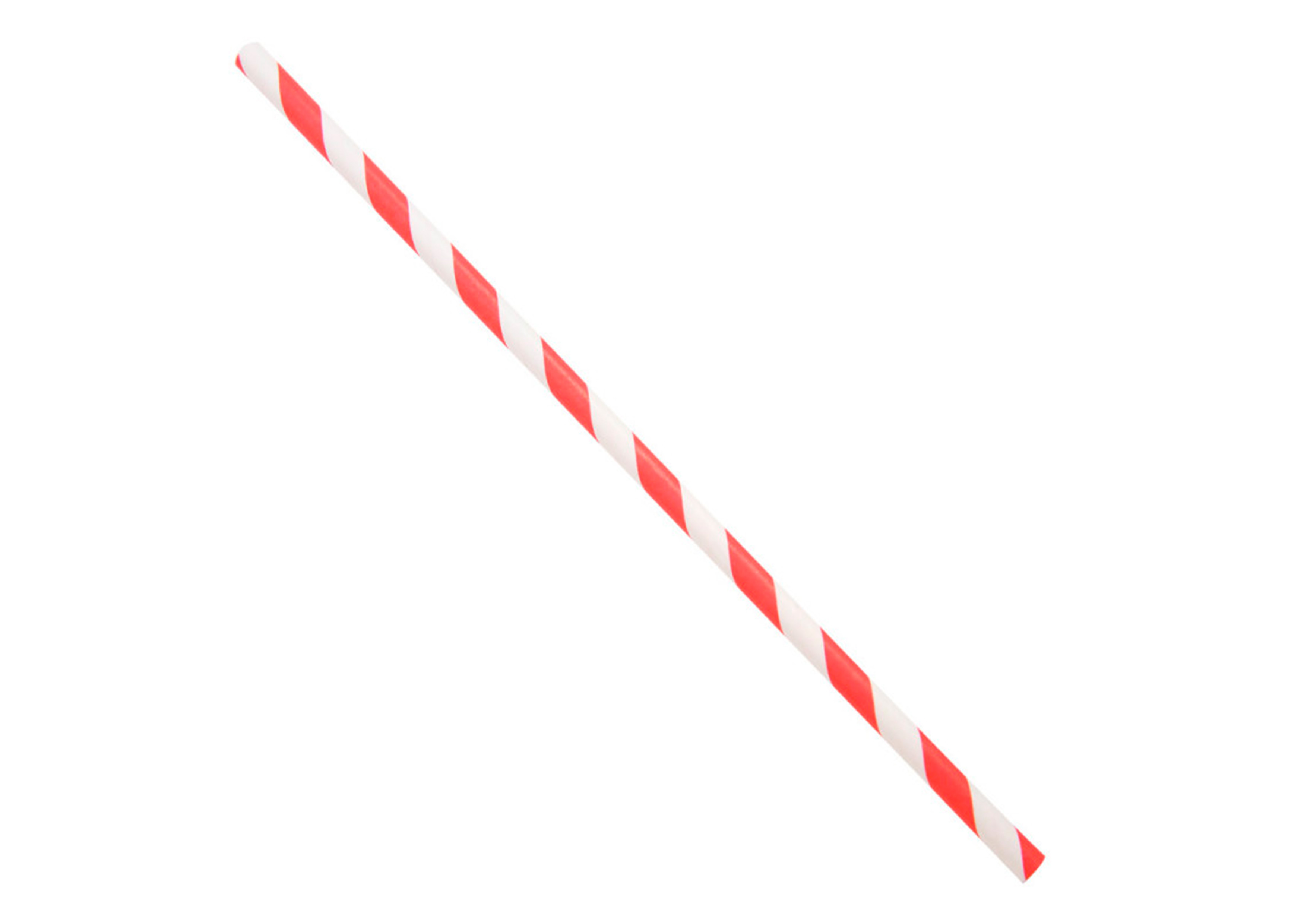 PAILLE EN PAPIER BIODEGRADABLE COLDIS DIAMETRE 6MM LONGUEUR 20CM COLORIS     ROUGE/BLANC BOITE 250 UNITES