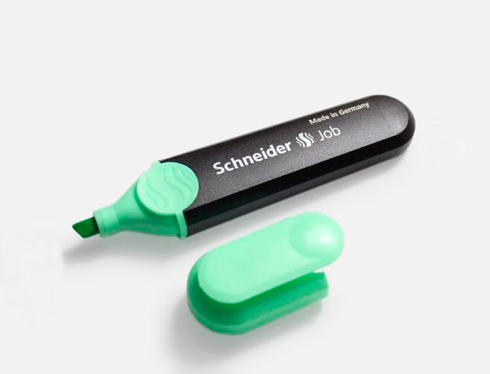 SURLIGNEUR SCHNEIDER JOB PASTEL POINTE BISEAUTEE ECRITURE 1/5MM COLORIS MENTHE