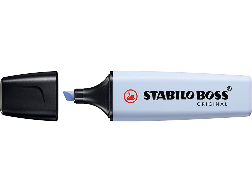 SURLIGNEUR STABILO BOSS ORIGINAL PASTEL ENCRE BASE    EAU POINTE BISEAUTEE LARGEUR  TRACE 2/5MM COLORIS NUAGE DE