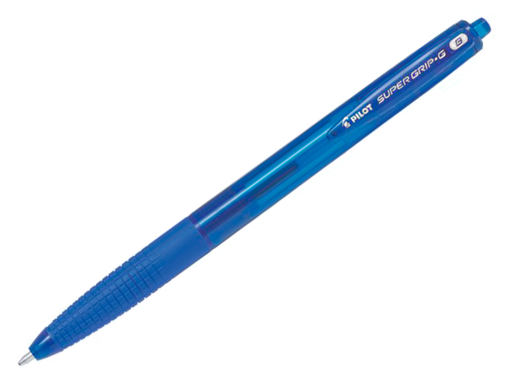 PACK PILOT SUPERGRIP G RT 12 STYLOS-BILLE POINTE MOYENNE   12 RECHARGES DONT 6 OFFERTES  COLORIS BLEU