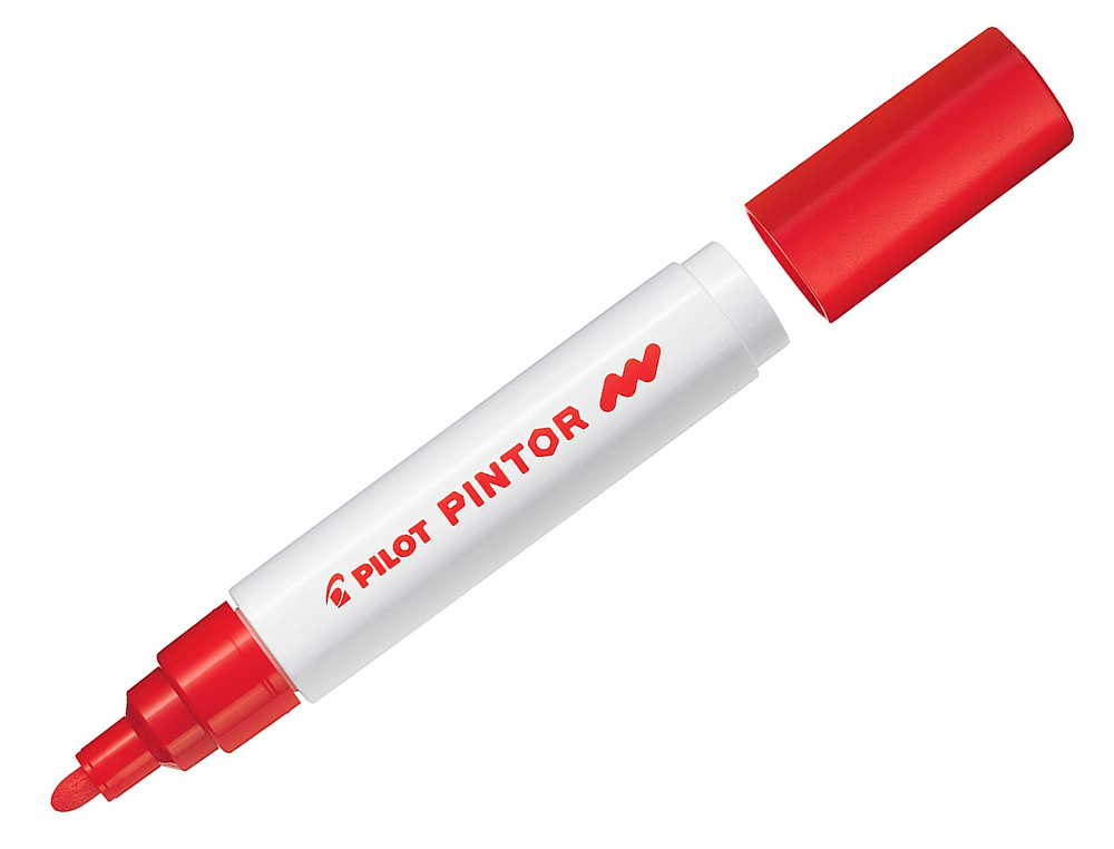 MARQUEUR PEINTURE PILOT PINTOR ENCRE COUVRANTE TOUS   SUPPORTS POINTE MOYENNE       COLORIS ROUGE NEON