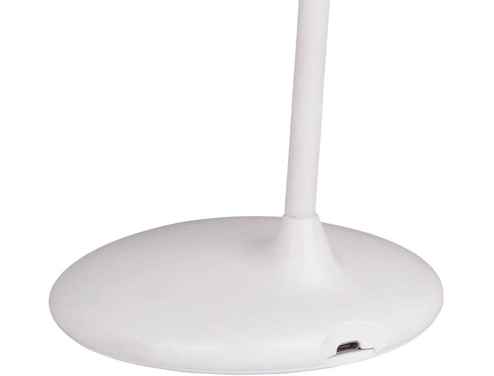 LAMPE DE BUREAU UNILUX LED NELLY SANS FIL BATTERIE CABLE USB 400 LUMEN CLASSE ENERGETIQUE A COLORIS BLANC