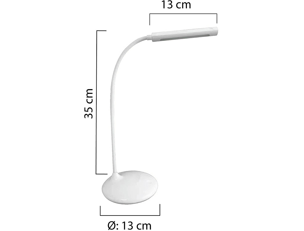 LAMPE DE BUREAU UNILUX LED NELLY SANS FIL BATTERIE CABLE USB 400 LUMEN CLASSE ENERGETIQUE A COLORIS BLANC