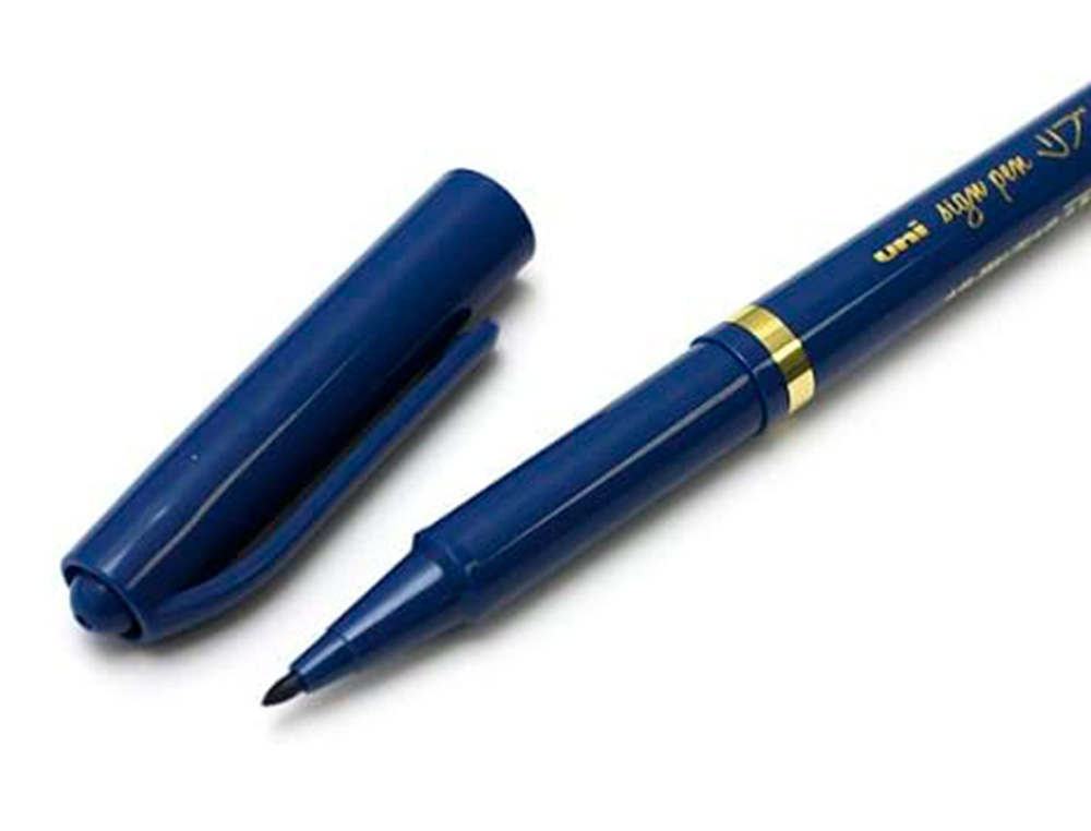 FEUTRE UNIBALL SIGN PEN ENCRE SUPER INK COUVRANTE POINTE    FEUTRE NYLON OGIVE LARGEUR    TRACE 1MM COLORIS BLEU