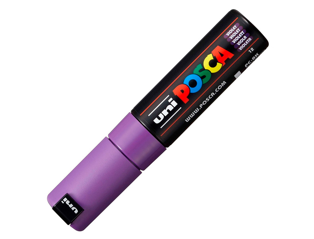 MARQUEUR PEINTURE POSCA PC7M POINTE LARGE CONIQUE ENCRE INODORE COUVRANTE MISCIBLE TOUS SUPPORTS COLORIS VIOLET