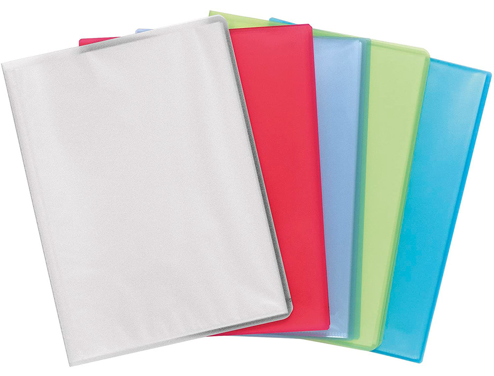 PROTEGE-DOCUMENTS EXACOMPTA CHROMALINE A4 POLYPROPYLENE SEMI RIGIDE COUVERTURE SOUPLE 20 POCHETTES 40 VUES ASSORTIS