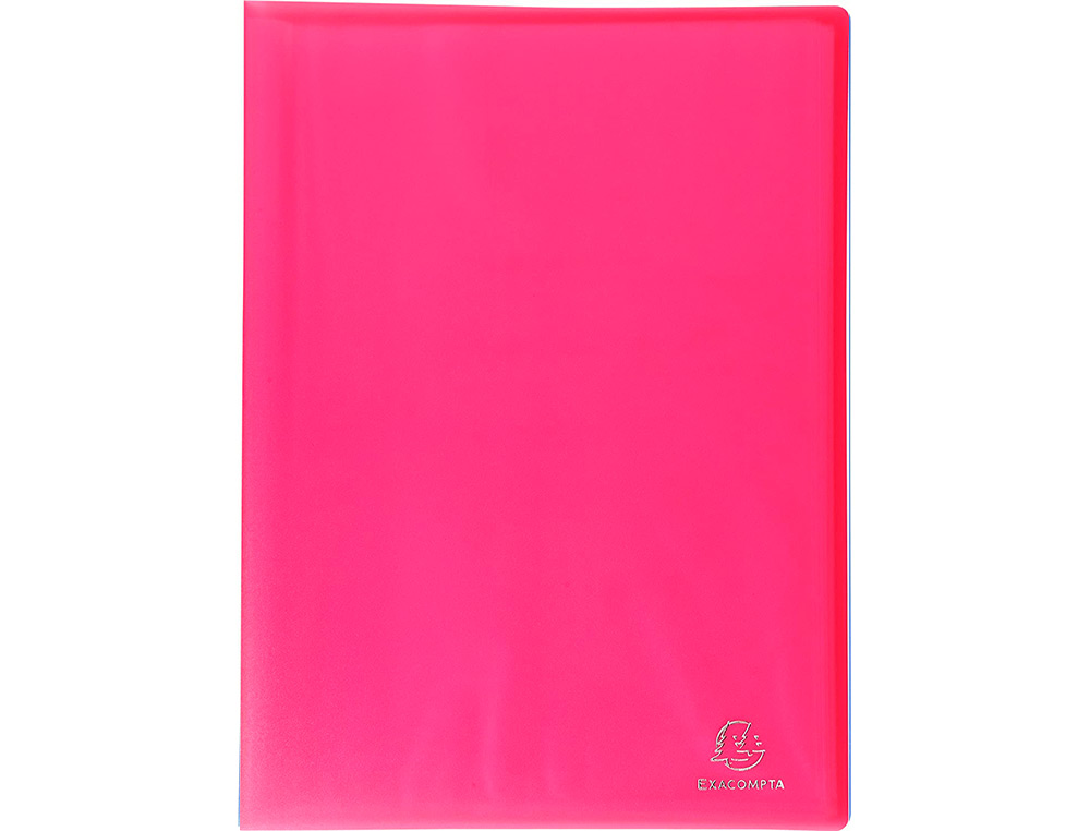 PROTEGE-DOCUMENTS EXACOMPTA CHROMALINE A4 POLYPROPYLENE SEMI RIGIDE COUVERTURE SOUPLE 20 POCHETTES 40 VUES ASSORTIS