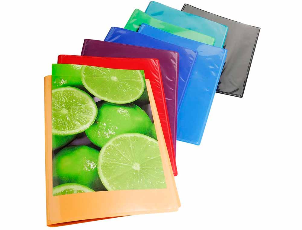 PROTEGE-DOCUMENTS PERSONNALISABLE EXACOMPTA KREACOVER POLYPROPYLENE 5/10E 80 VUES COLORIS ASSORTIS OPAQUES