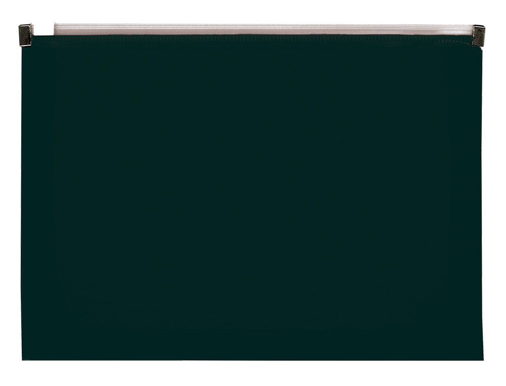POCHETTE ENVELOPPE LIDERPAPEL POLYPROPYLENE 180 MICRONS A6 105X148MM FERMETURE ECLAIR NOIR OPAQUE