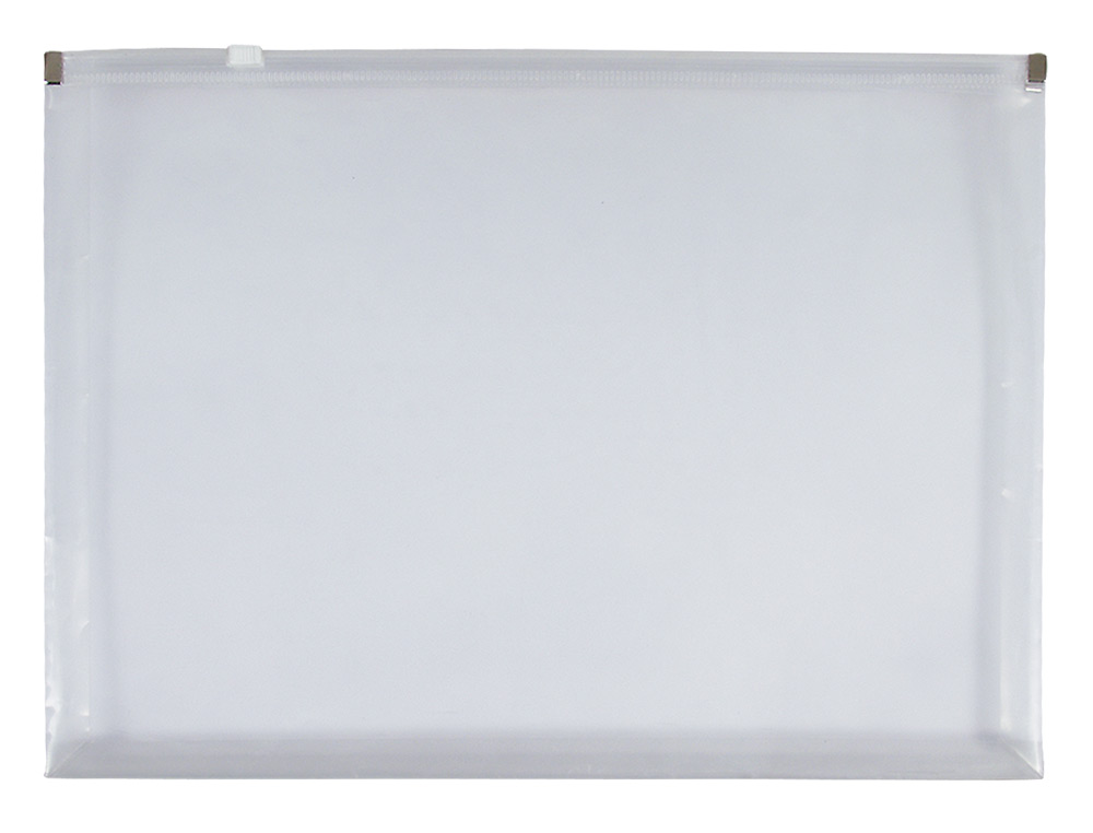POCHETTE ENVELOPPE LIDERPAPEL POLYPROPYLENE 180 MICRONS A6 105X148MM FERMETURE ECLAIR TRANSPARENT INCOLORE