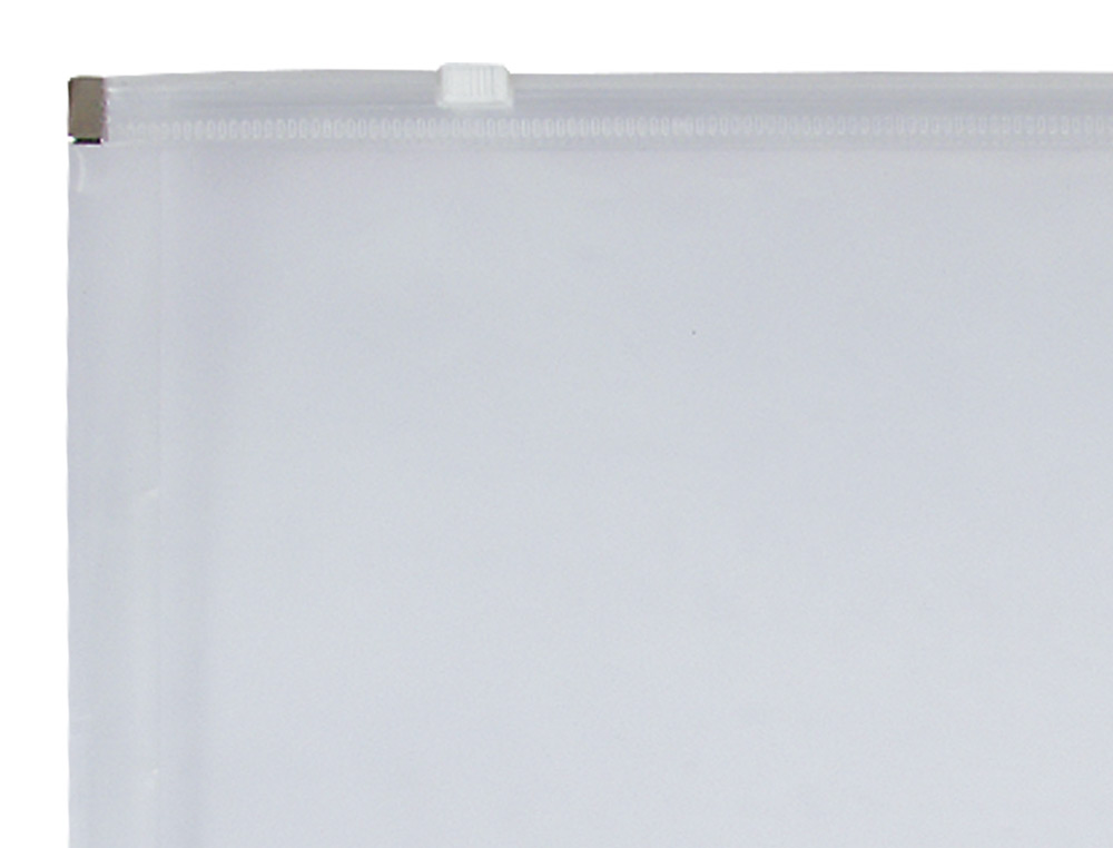 POCHETTE ENVELOPPE LIDERPAPEL POLYPROPYLENE 180 MICRONS A6 105X148MM FERMETURE ECLAIR TRANSPARENT INCOLORE