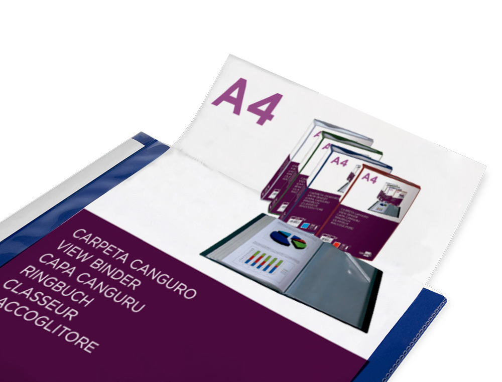 PROTEGE-DOCUMENTS LIDERPAPEL PERSONNALISABLE KANGOUROU     POLYPROPYLENE 30 POCHETTES    FIXES A4 COLORIS BLEU