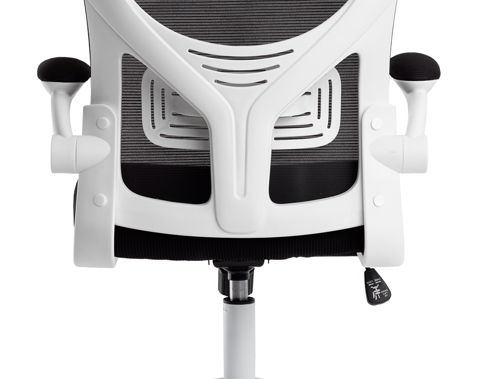 FAUTEUIL ERGONOMIQUE Q-CONNECT PALERMO MAILLE BASE NYLON HAUTEUR MAX 1300MM LARGEUR 630MM PROF 680MM NOIR ET BLANC