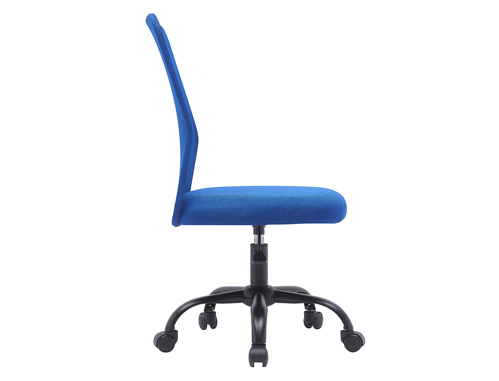 FAUTEUIL OPERATEUR Q-CONNECT PARMA MAILLE BASE METAL SANS ACCOUDOIRS HAUTEUR MAX 990MM LARGEUR 480MM PROF 590MM BLEU