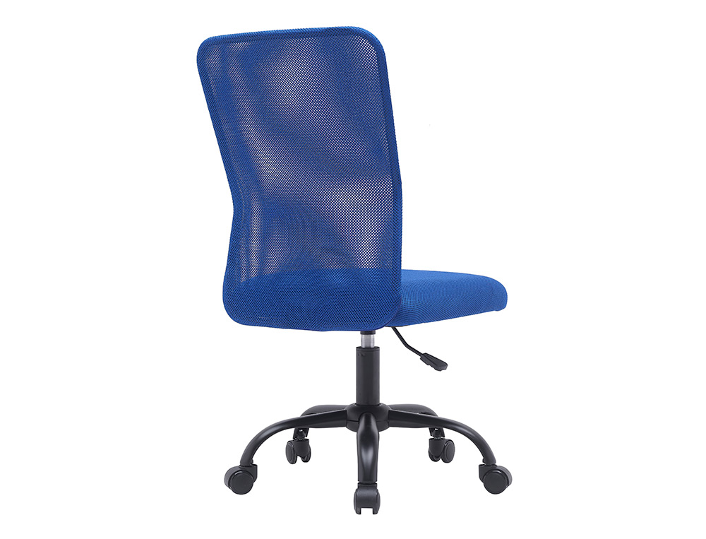 FAUTEUIL OPERATEUR Q-CONNECT PARMA MAILLE BASE METAL SANS ACCOUDOIRS HAUTEUR MAX 990MM LARGEUR 480MM PROF 590MM BLEU