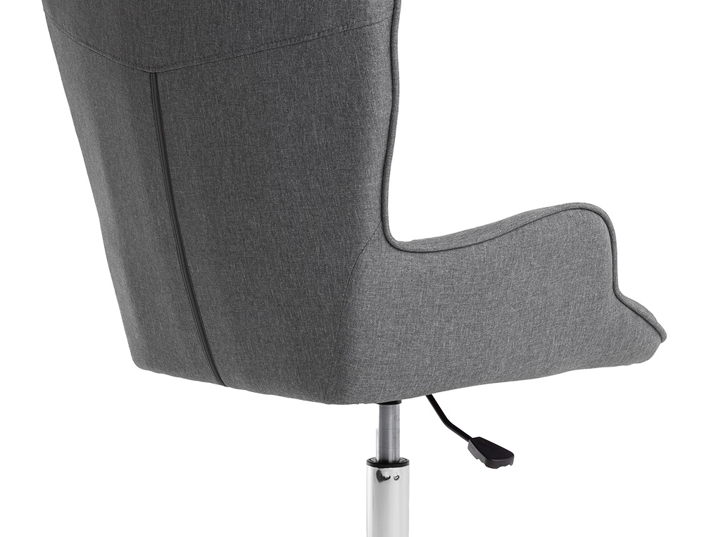 FAUTEUIL BUREAU Q-CONNECT MESSINA RECOUVERT TISSU BASE METAL CHROME HAUTEUR MAX 960MM LARGEUR 570MM PROF 620MM GRIS