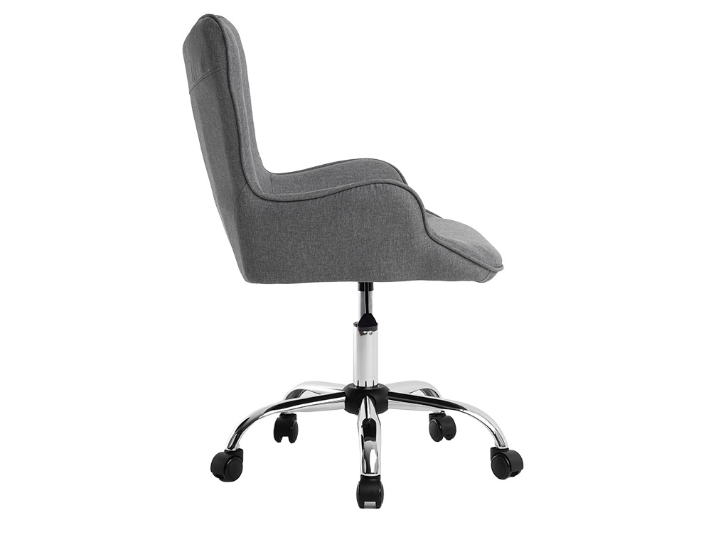 FAUTEUIL BUREAU Q-CONNECT MESSINA RECOUVERT TISSU BASE METAL CHROME HAUTEUR MAX 960MM LARGEUR 570MM PROF 620MM GRIS