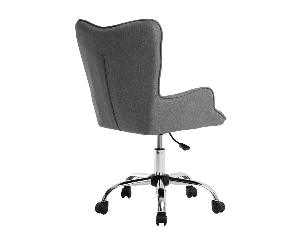 FAUTEUIL BUREAU Q-CONNECT MESSINA RECOUVERT TISSU BASE METAL CHROME HAUTEUR MAX 960MM LARGEUR 570MM PROF 620MM GRIS
