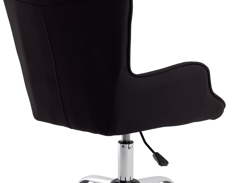 FAUTEUIL BUREAU Q-CONNECT MESSINA RECOUVERT TISSU BASE METAL CHROME HAUTEUR MAX 960MM LARGEUR 570MM PROF 620MM NOIR