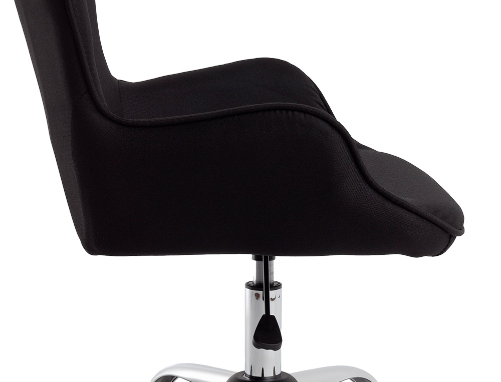 FAUTEUIL BUREAU Q-CONNECT MESSINA RECOUVERT TISSU BASE METAL CHROME HAUTEUR MAX 960MM LARGEUR 570MM PROF 620MM NOIR