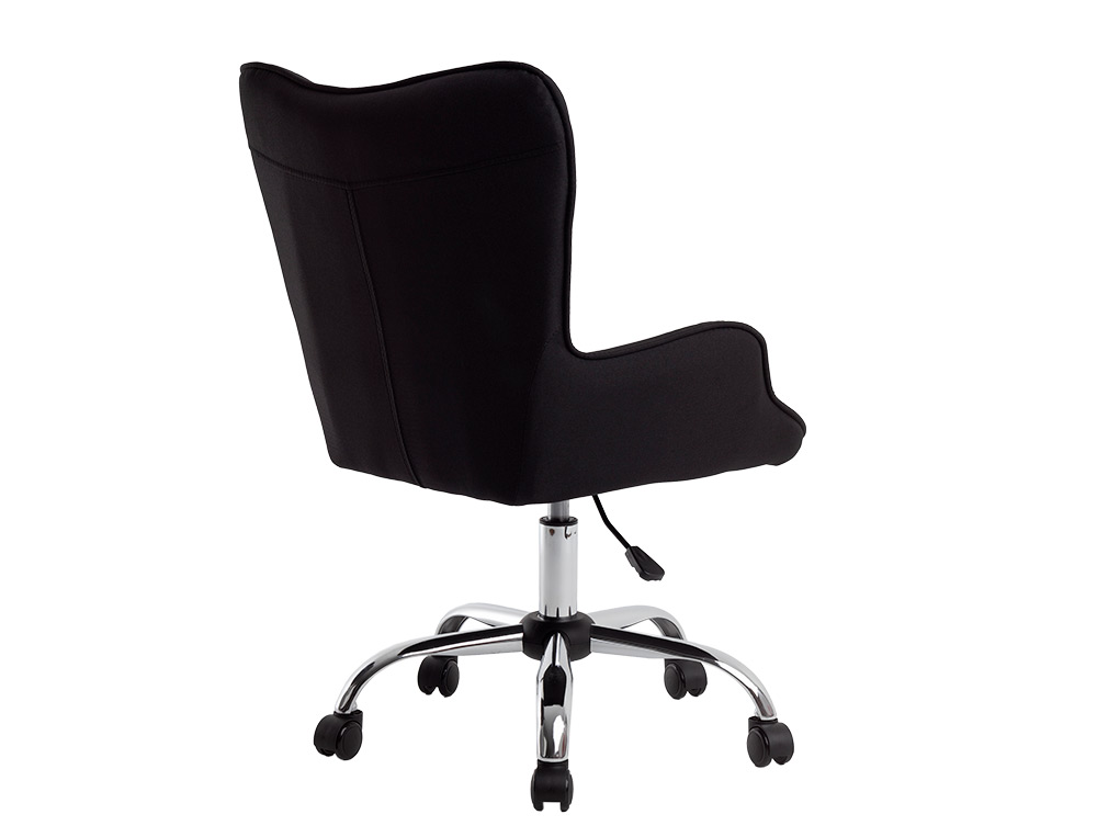 FAUTEUIL BUREAU Q-CONNECT MESSINA RECOUVERT TISSU BASE METAL CHROME HAUTEUR MAX 960MM LARGEUR 570MM PROF 620MM NOIR