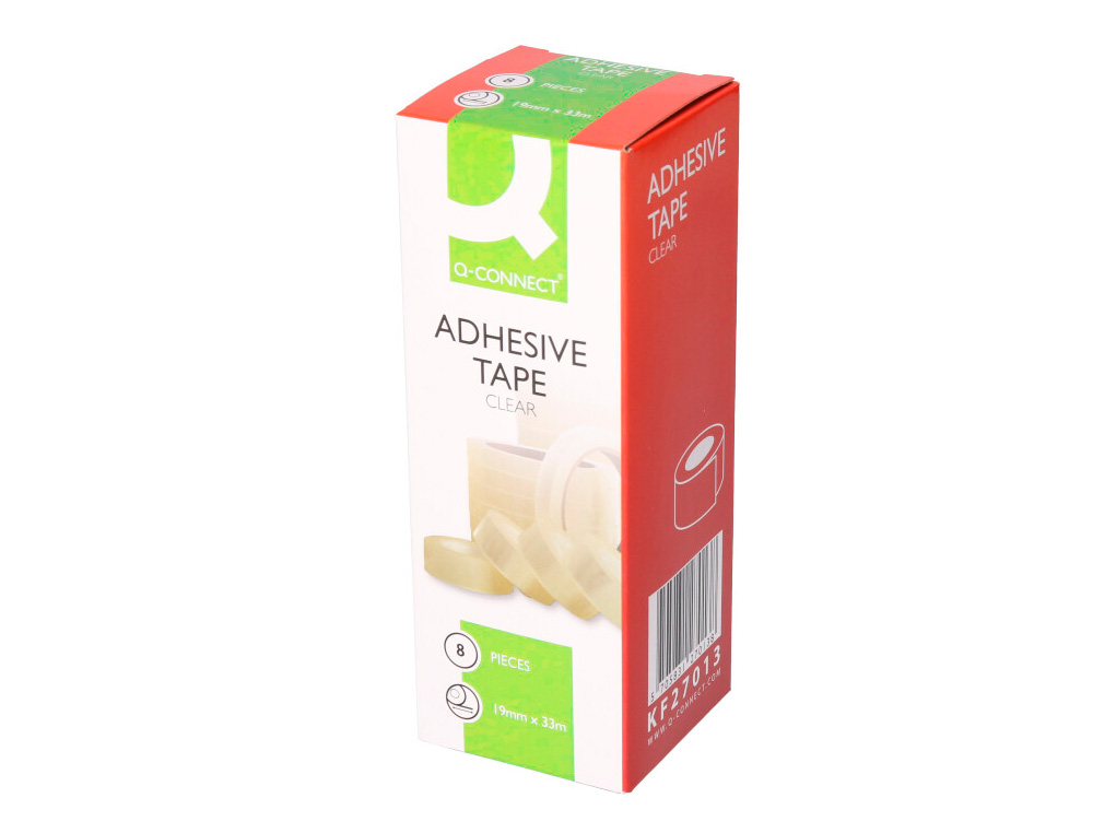 RUBAN ADHÉSIF Q-CONNECT ÉCONOMIQUE RÉSISTANT TRANSPARENT 19MMX33M