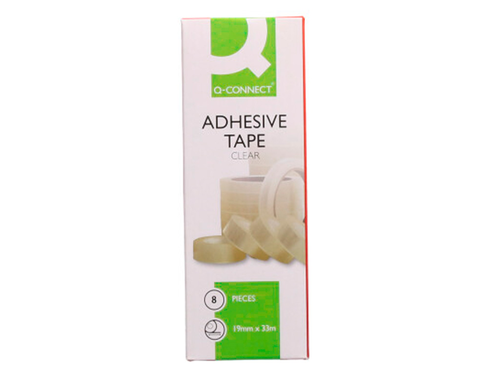 RUBAN ADHÉSIF Q-CONNECT ÉCONOMIQUE RÉSISTANT TRANSPARENT 19MMX33M