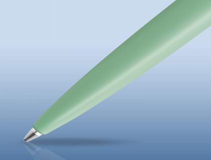 STYLO-BILLE WATERMAN ALLURE PASTEL POINTE M CAPUCHON CLIP ATTRIBUTS CHROMES COFFRET CADEAU VERT PASTEL