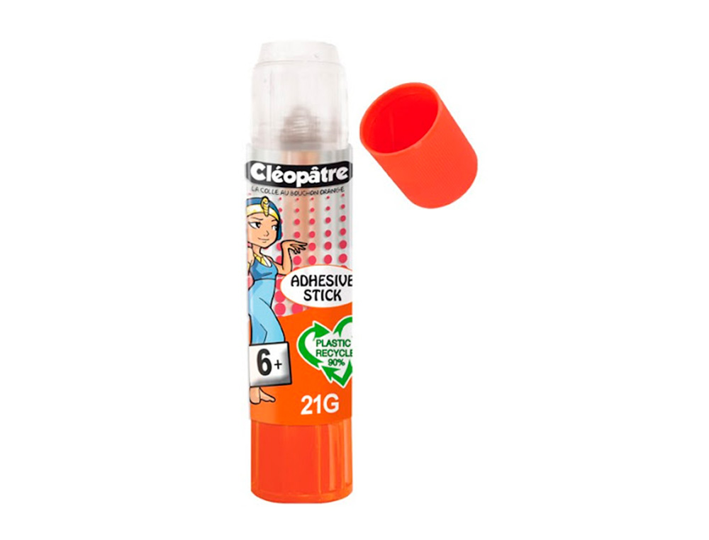 STICK DE COLLE CLEOPATRE INVISIBLE FORTE USAGE INTENSIF SANS SOLVANT CARTON PAPIER PHOTOS DES 6 ANS 21GR