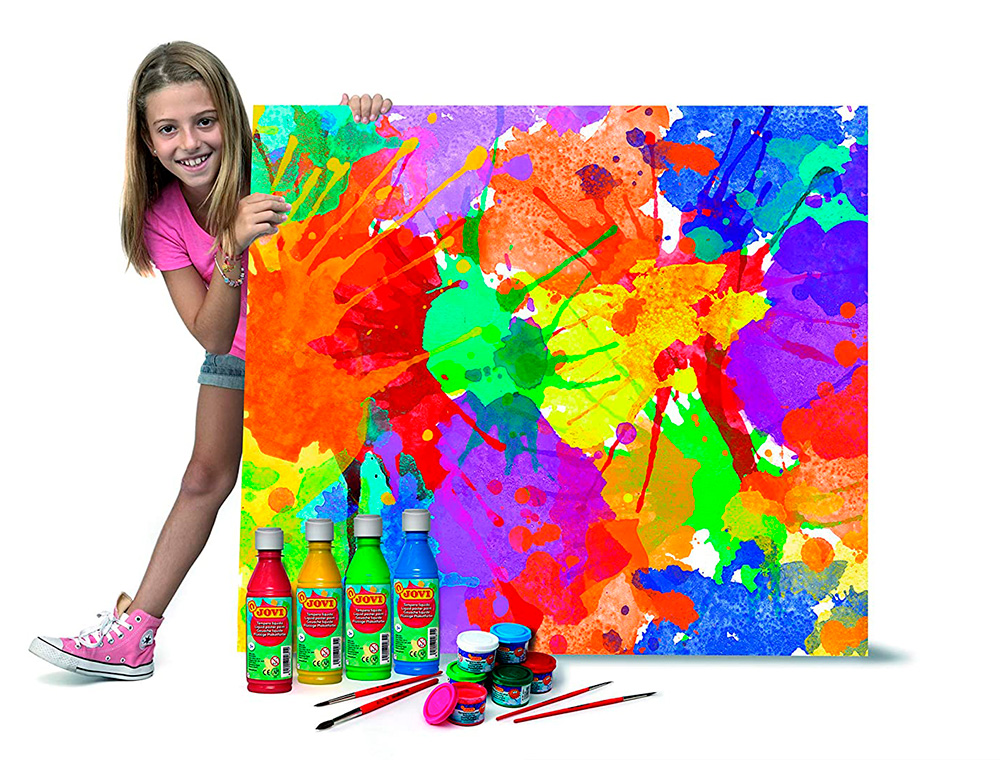GOUACHE LIQUIDE JOVI BASIC TOUT SUPPORT PAPIER CARTON BOIS TISSU PATE A MODELER 1L COLORIS CHAIR
