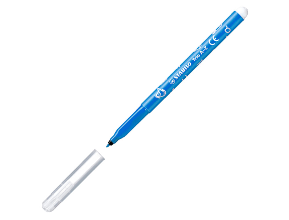 RECHARGE SCHOOLPACK FEUTRE DE COLORIAGE STABILO TRIO A-Z ENCRE LAVABLE POINTE MOYENNE 12 UNIT BL CIEL BE15/278-37811