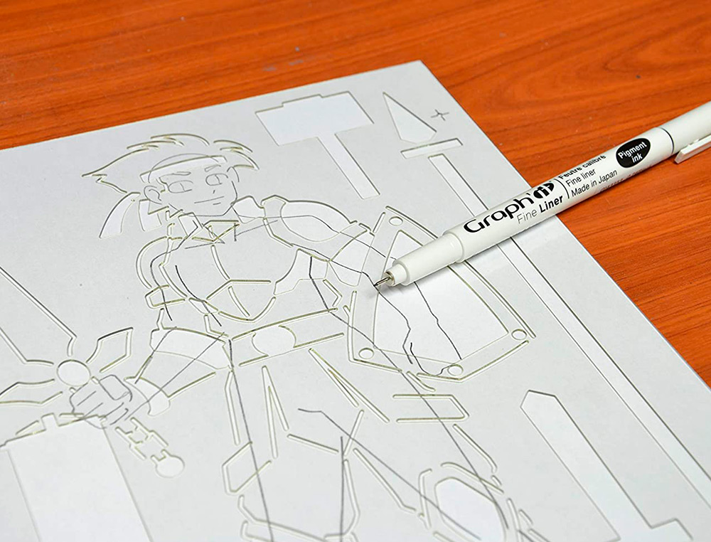 TRACE-MANGA GO MANGA 2 POCHOIRS SILHOUETTE A TRACER TENUE VESTIMENTAIRE ET ACCESSOIRES MODELE GARCON