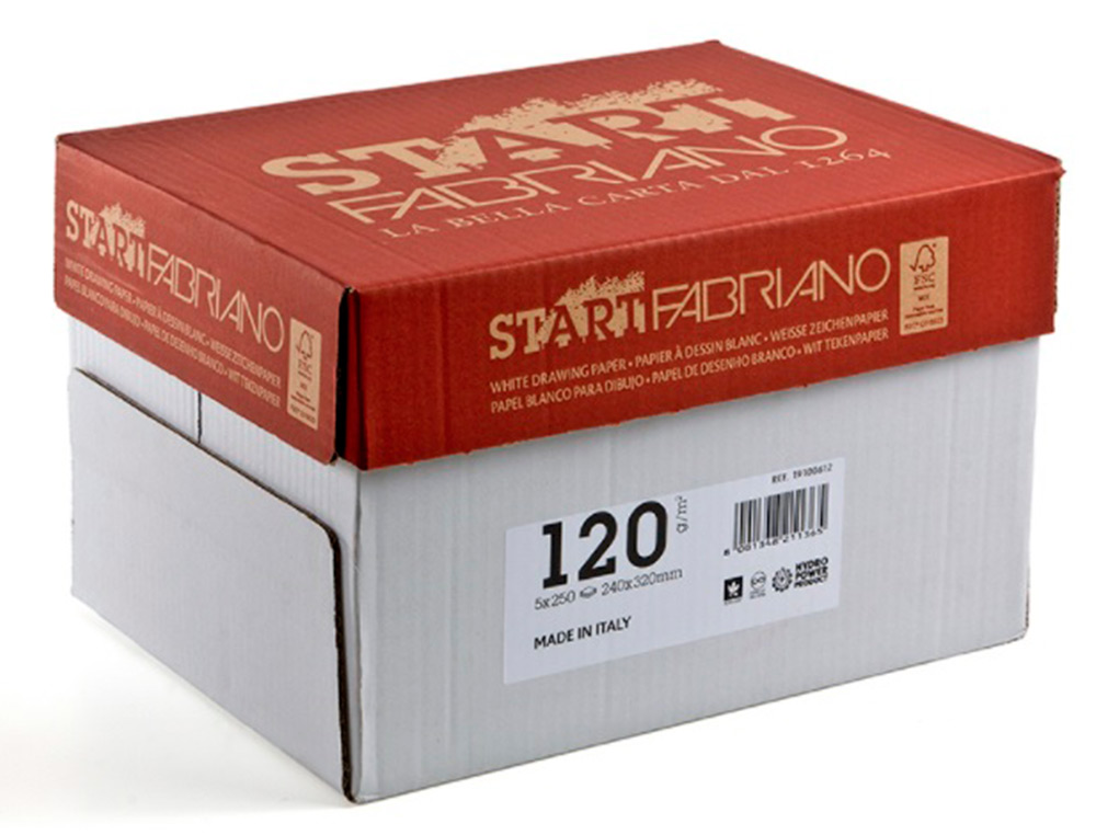PAPIER DESSIN FABRIANO ST'ART 120G/M2 FORMAT 24X32CM 250 FEUILLES