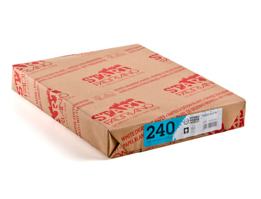 PAPIER DESSIN FABRIANO ST'ART 240G/M2 FORMAT 24X32CM 125 FEUILLES