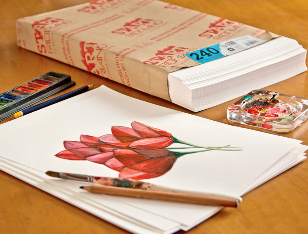 PAPIER DESSIN FABRIANO ST'ART 240G/M2 FORMAT 24X32CM 125 FEUILLES