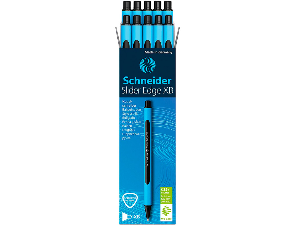 STYLO-BILLE SCHNEIDER SLIDER EDGE POINTE MOYENNE COLORIS NOIR