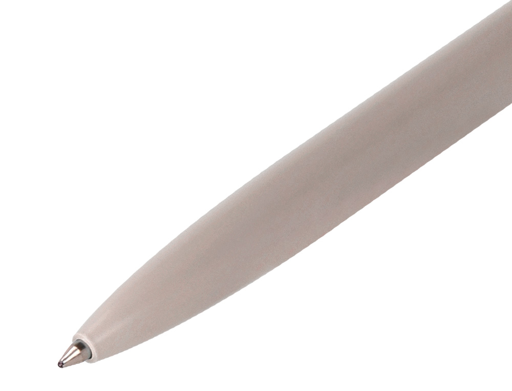 STYLO-BILLE BELIUS ROCKET B MONOCHROME SANS AGRAFE ENCRE BLEUE COLORIS GRIS DANS COFFRET CADEAU ORIGINAL CYLINDRIQUE