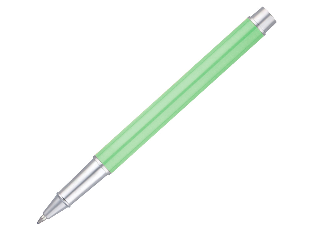 PARURE STYLO-BILLE ET ROLLER BELIUS ENDLESS SUMMER ALUMINIUM ATRIBUTS ARGENT ENCRE BLEUE COLORIS VERT COFFRET CADEAU