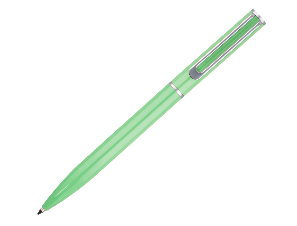 PARURE STYLO-BILLE ET ROLLER BELIUS ENDLESS SUMMER ALUMINIUM ATRIBUTS ARGENT ENCRE BLEUE COLORIS VERT COFFRET CADEAU