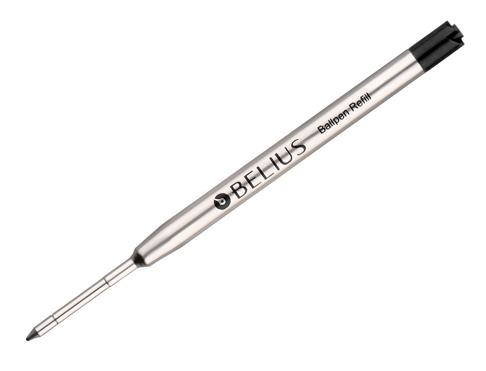 RECHARGE STYLO-BILLE BELIUS POINTE 0,8MM ENCRE COLORIS    NOIRE BOITE 3 UNITES